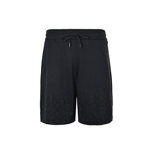 Gucci Crystal-Embellished Drawstring Shorts in Black