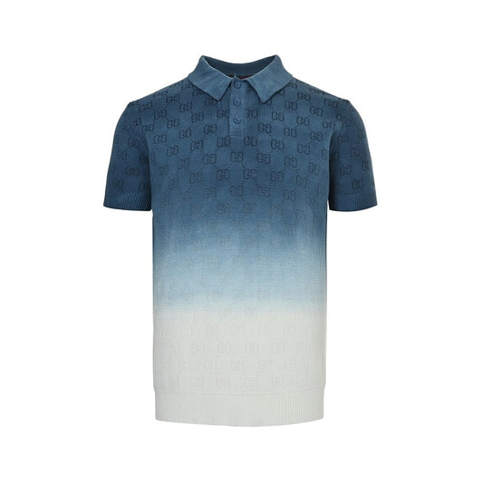 Gucci GG Jacquard Gradient Knit Polo Shirt