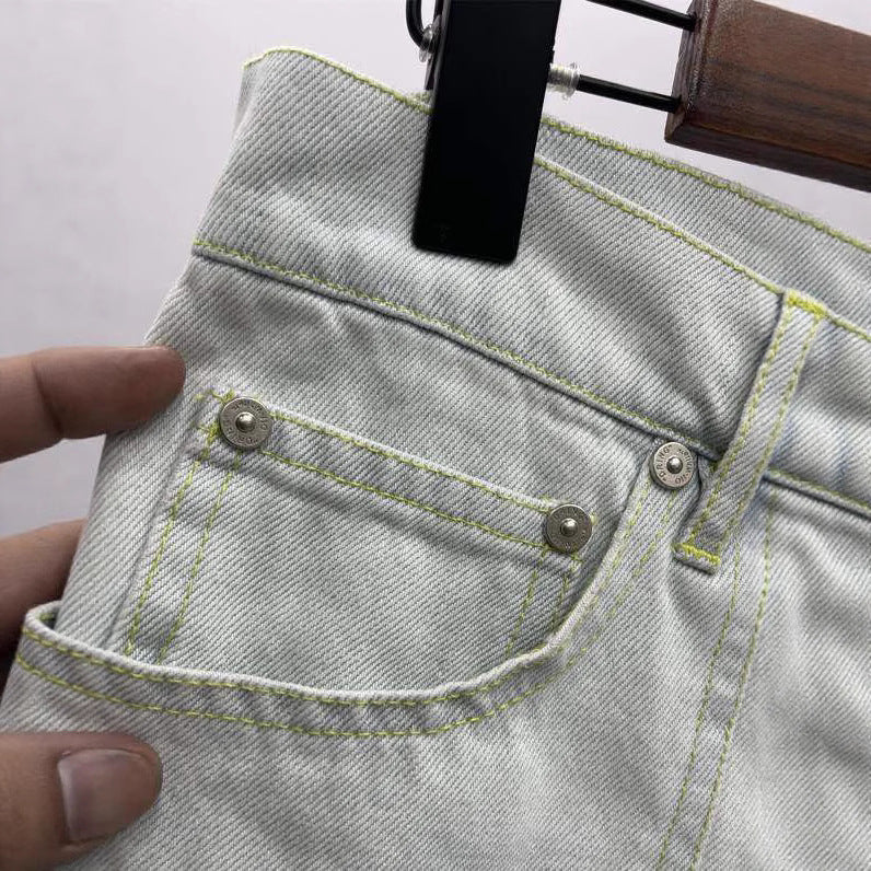 OFF-White Lettering denim shorts#30