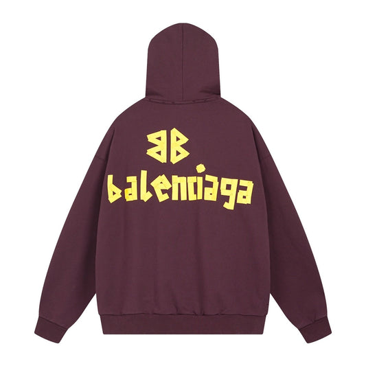 Balenciaga Oversized Logo Print Hoodie
