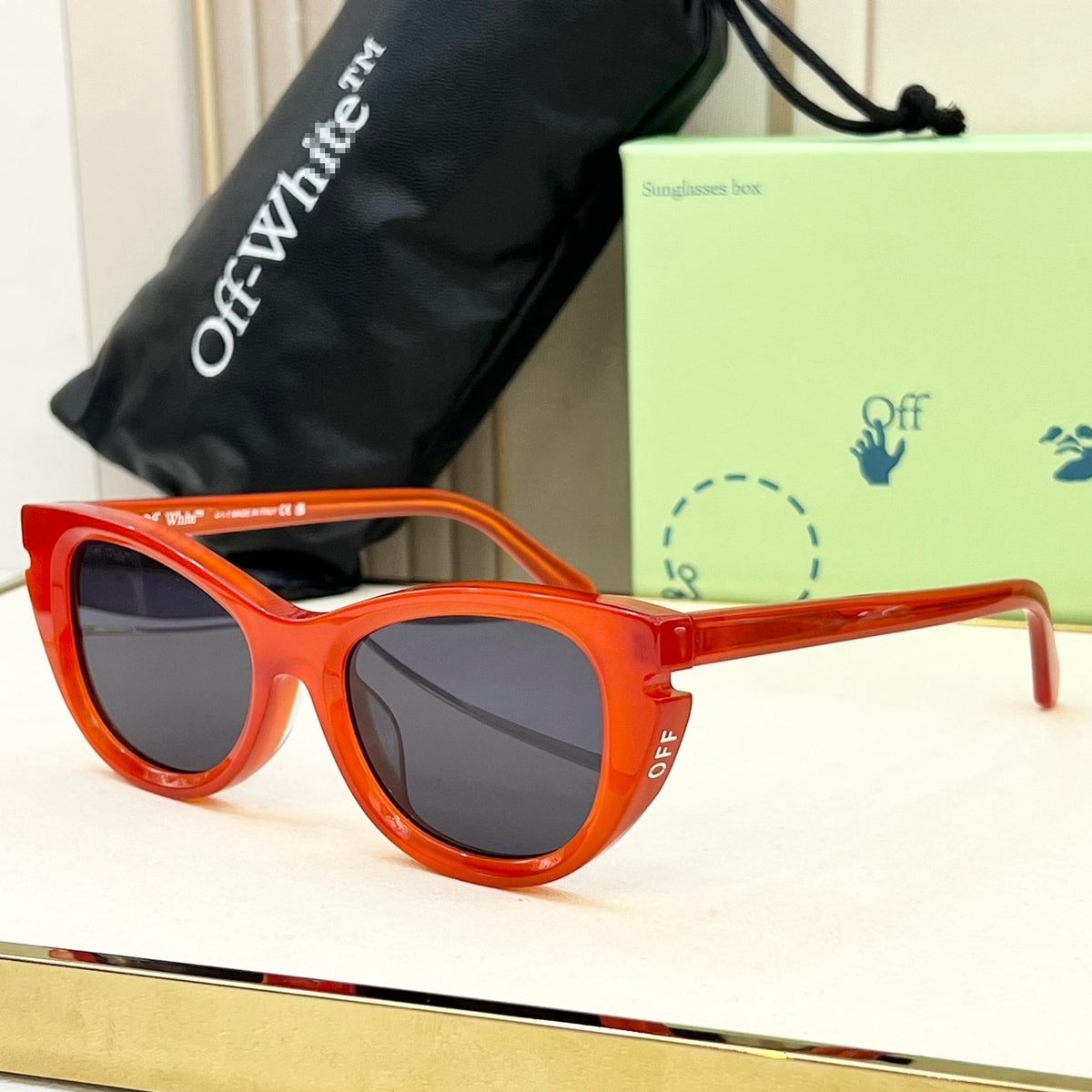 OFF-White Arrow logo sunglasses#097