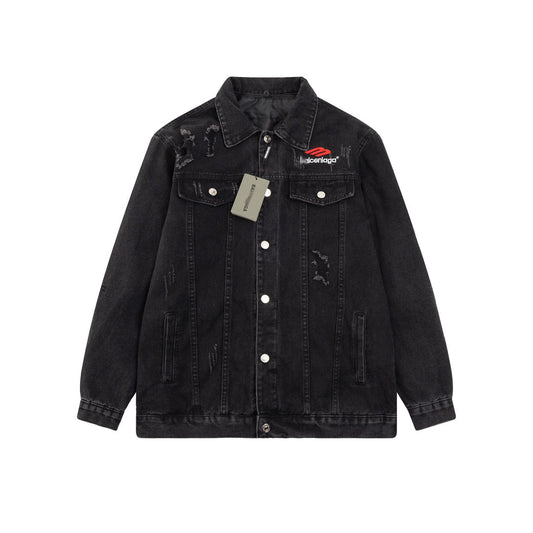 Balenciaga Men's Washed Denim Jacket