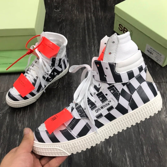 OFF-White Arrow Logo Leather Sneakers #43