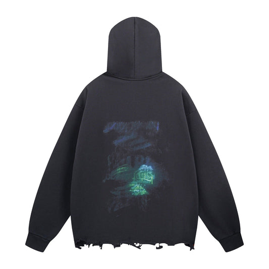 Balenciaga Men's Distressed Vintage Hoodie