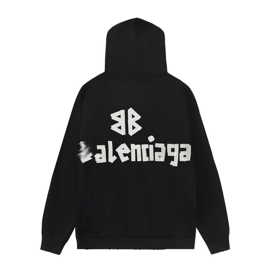 Balenciaga Couples Distressed Hoodie — Raw Edge