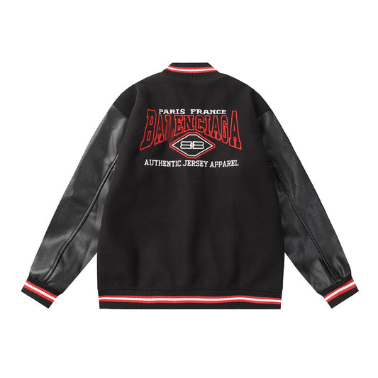 Balenciaga Men's Color-Block Baseball Jacket
