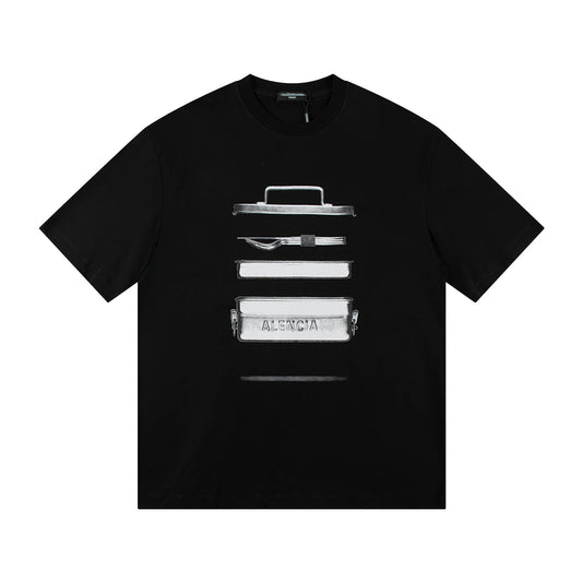 Balenciaga Printed Couples Style T-Shirt