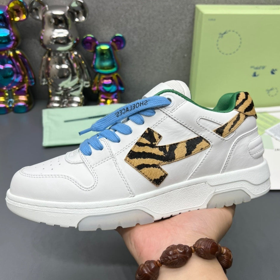 OFF-White Arrow Logo Leather Sneakers #42