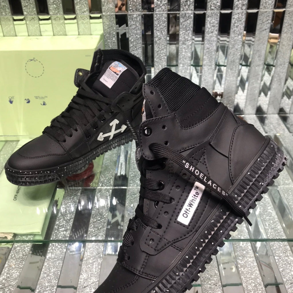 OFF-White Arrow Logo Leather Sneakers #34