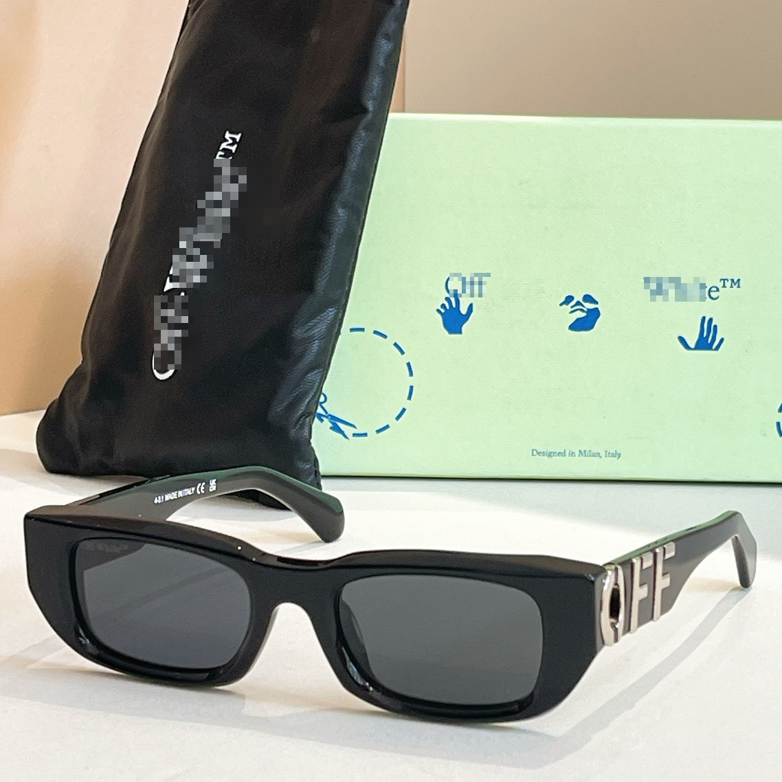 OFF-White Arrow logo sunglasses#124
