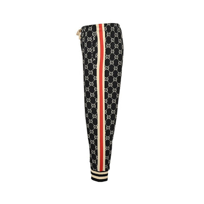 Gucci GG Monogram Jogger Pants with Web Stripe