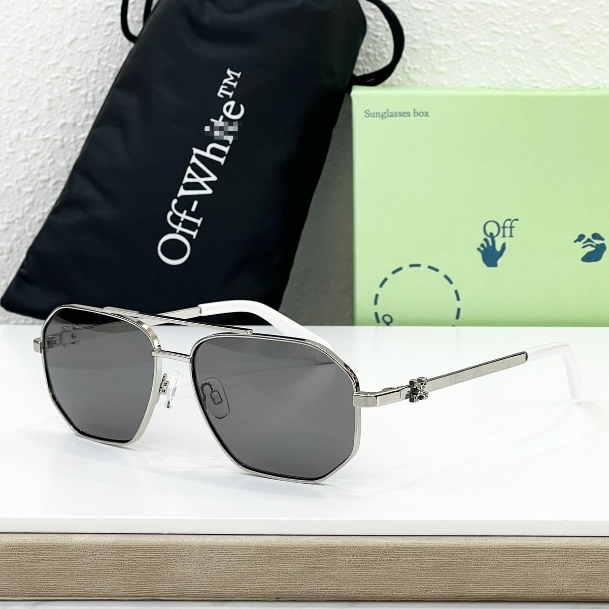 OFF-White Arrow logo sunglasses#044