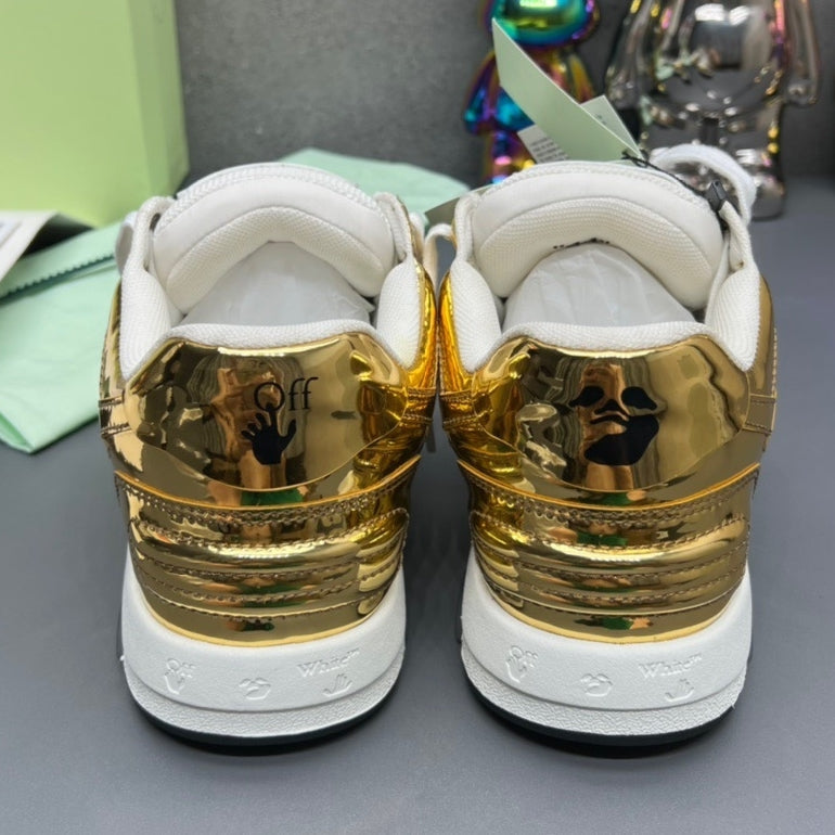 OFF-White Arrow Logo Leather Sneakers #42