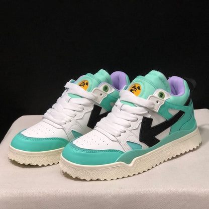 OFF-White Arrow Logo Leather Sneakers #40