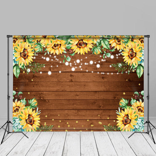 Deep Grain Wall Yellow Flower Backdrop For Photos